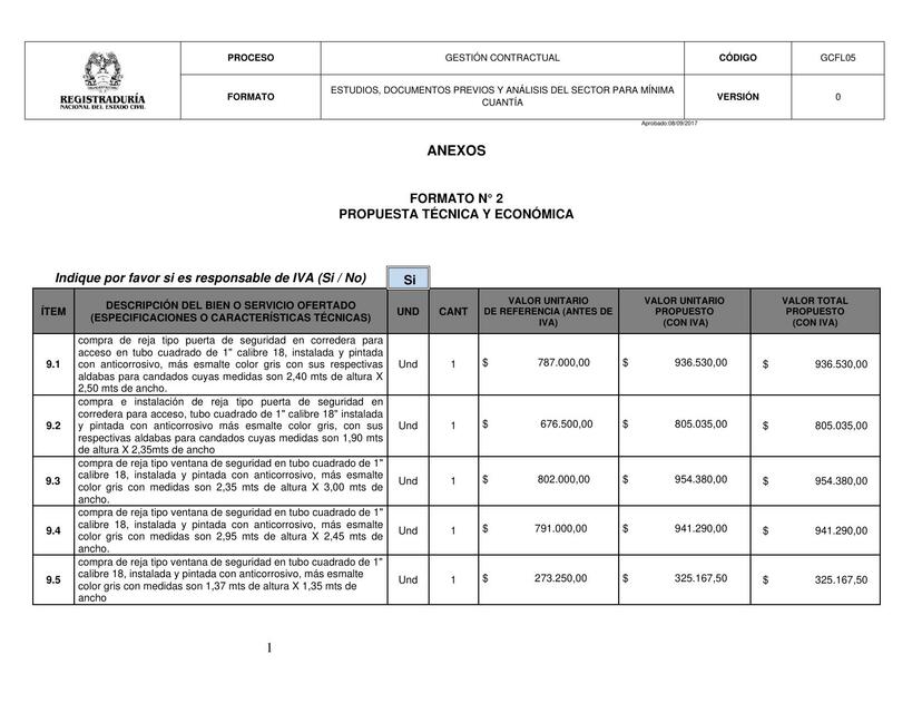 4 2 FORMATO N 2 PROPUESTA TECNICA Y ECONOMICA 2