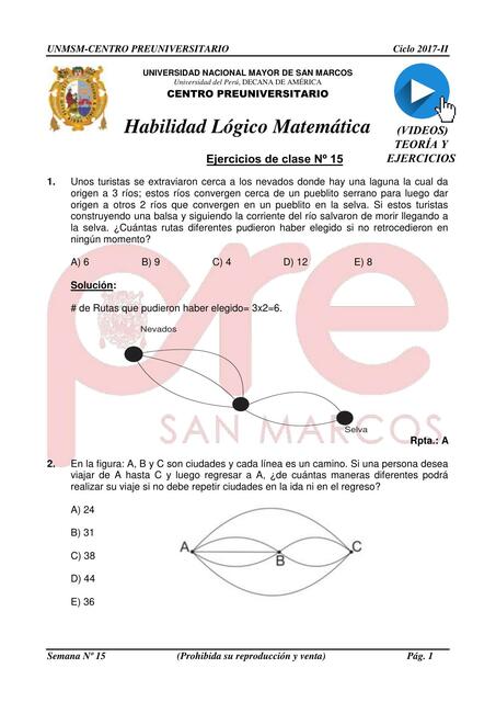 Semana 15 Pre San Marcos II UNMSM PDF unlocked