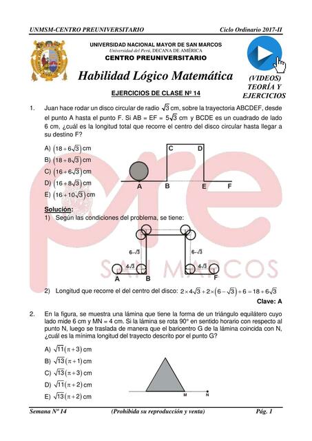 Semana 14 Pre San Marcos II UNMSM PDF unlocked