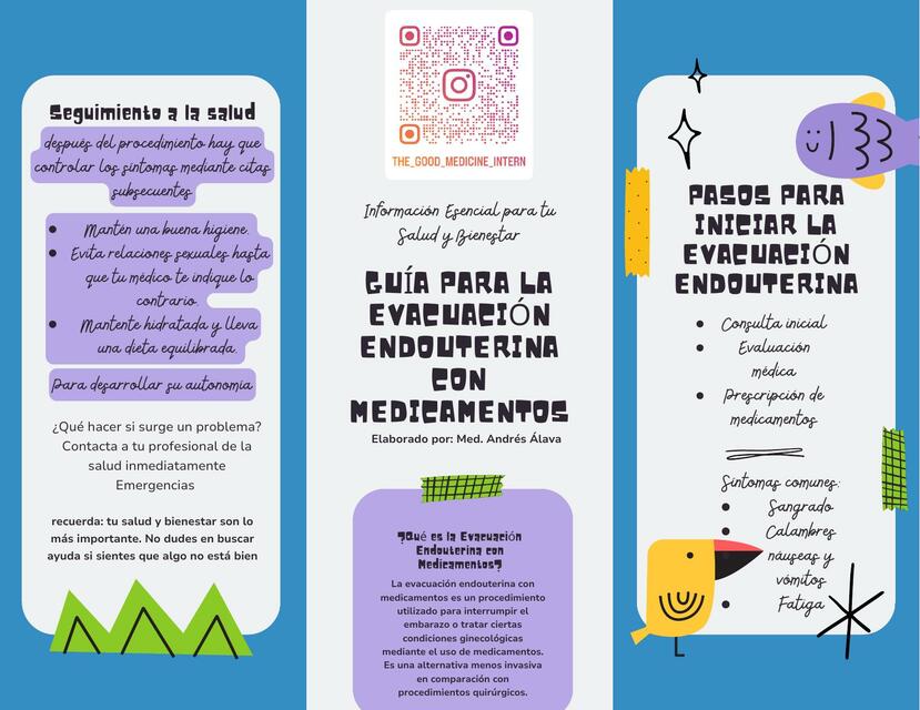 Folleto sobre la evacuación endouterina con medicamentos