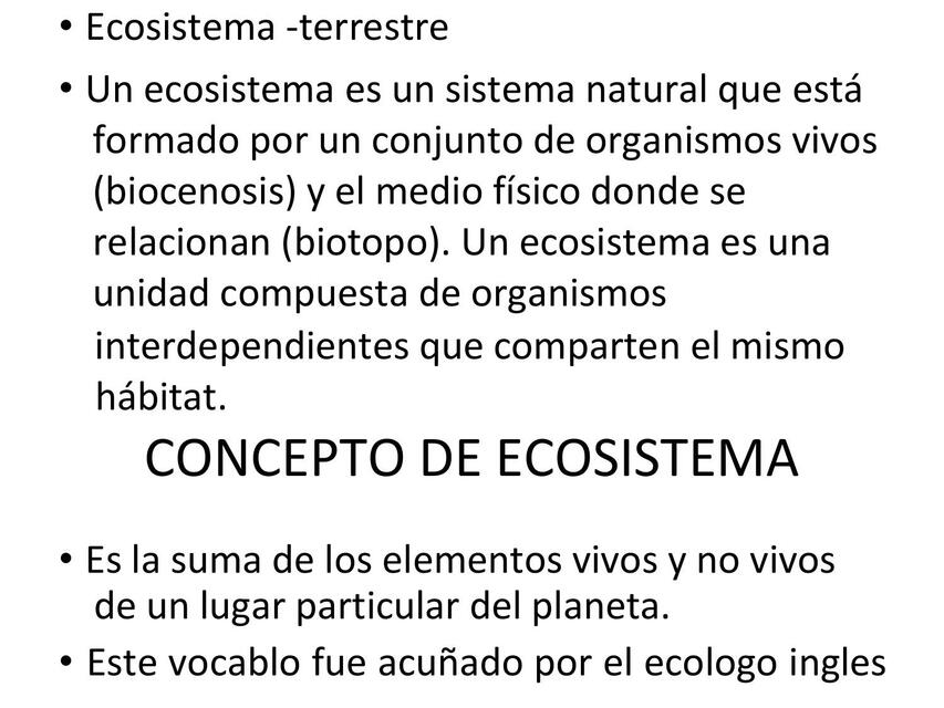 ECOSISTEMAS TERRESTRE