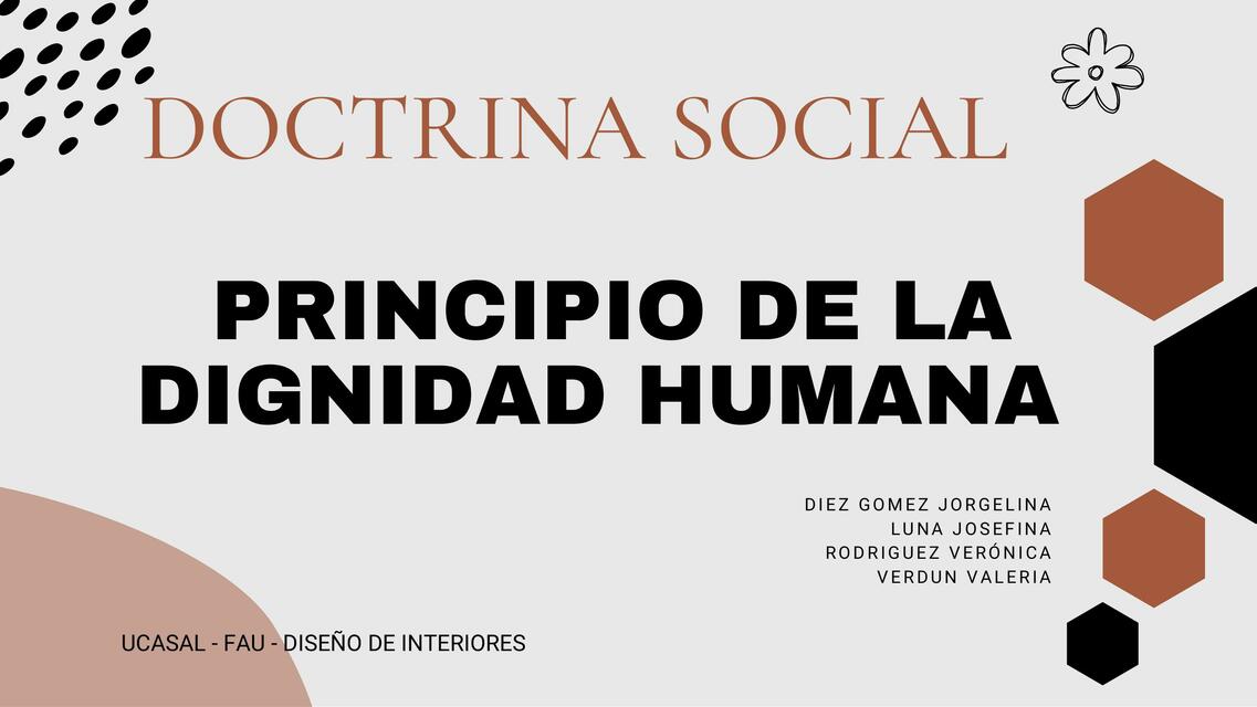 PRINCIPIO DE LA DIGNIDAD HUMANA