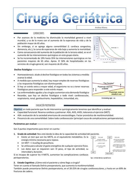 Cirugía en geriatría diabéticos y en VIH