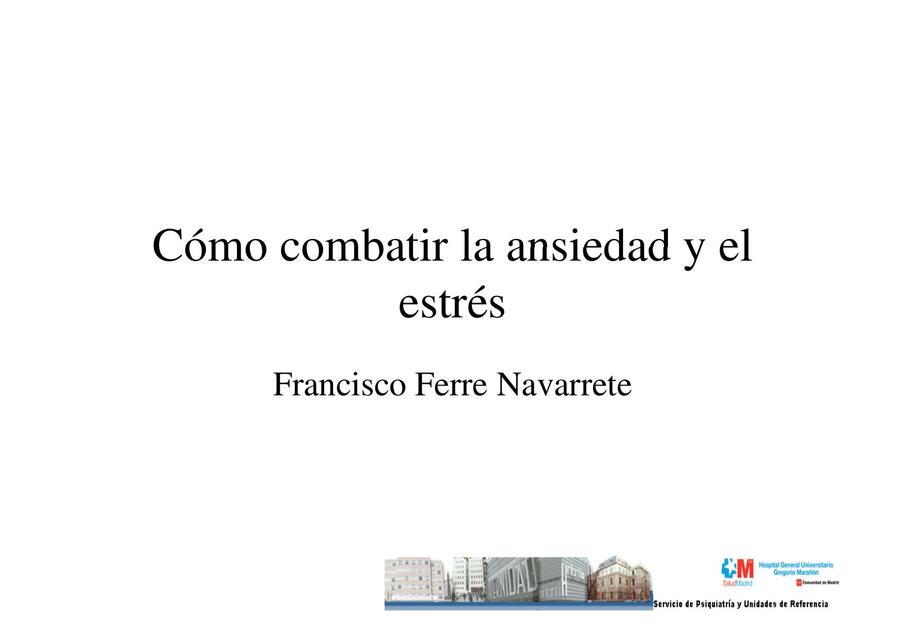 Flashcards de Combatir la ansiedad y el estres | Por Vianny | uDocz