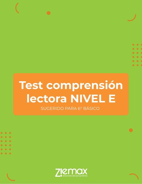 Test comprensión lectora Nivel 2