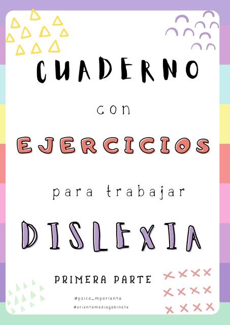 Cuaderno ejercicios para trabajar dislexia