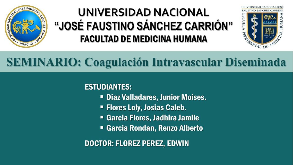 CUAGULACION INTRAVASCULAR DISEMINADA