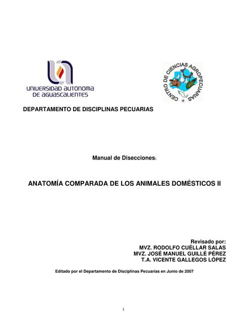 Manual de Disecciones