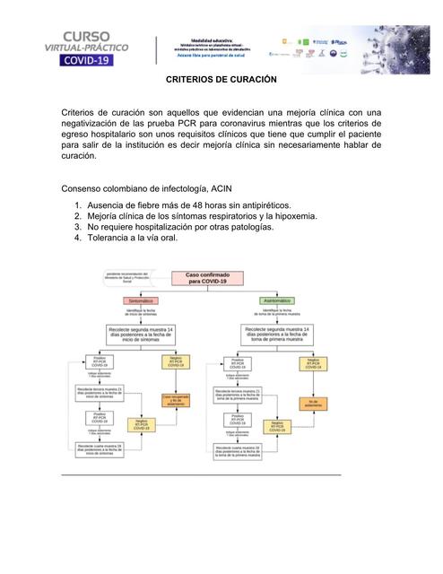 CRITERIOS DE CURACIÓN