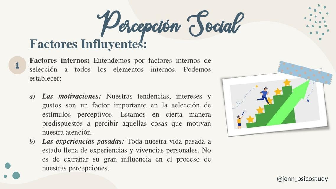 Factores influyentes en la percepción social | Jenn Psicostudy | uDocz