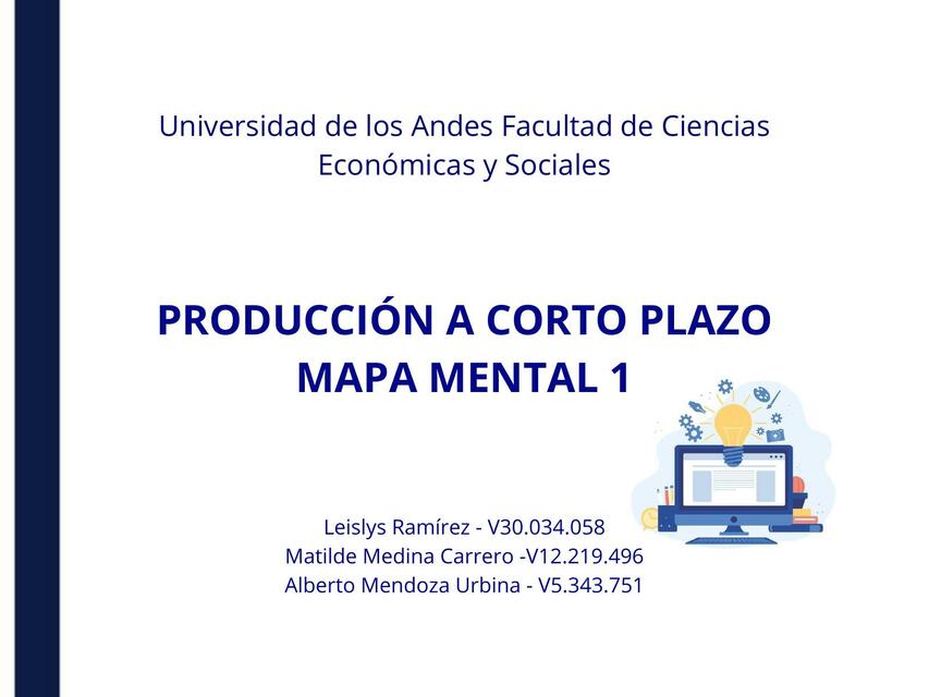 Producción a corto plazo mapa mental 1 