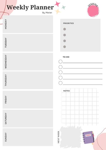 Planner semanal