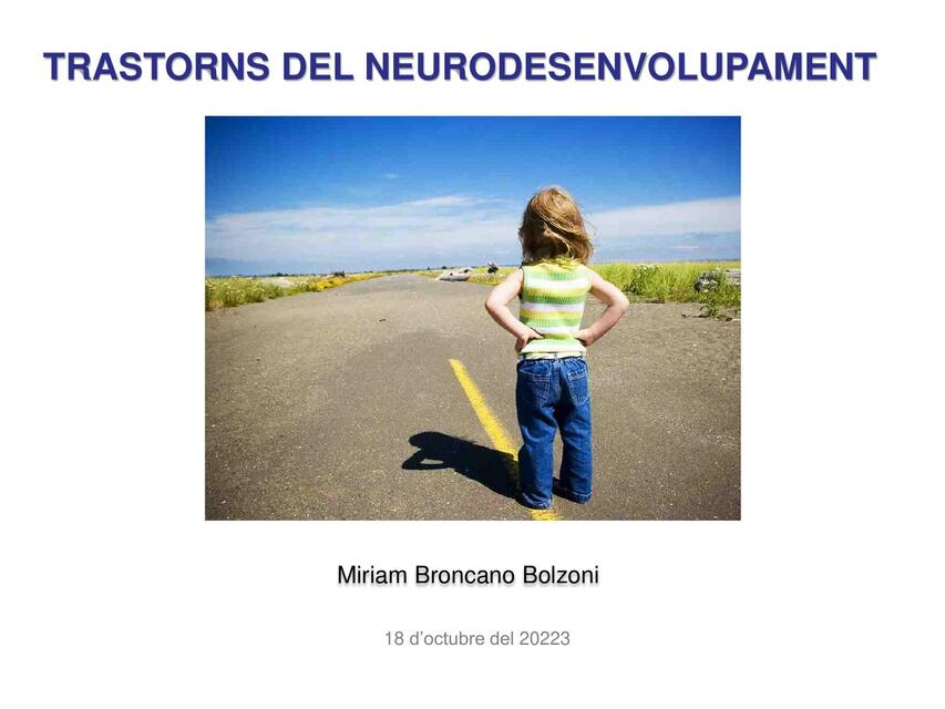 TRASTORNS DEL NEURODESENVOLUPAMENT