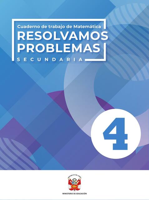 Resolvamos problemas 4 Secundaria cuaderno de trab