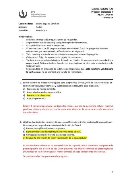 Procesos biologicos 1 - Evaluación parcial