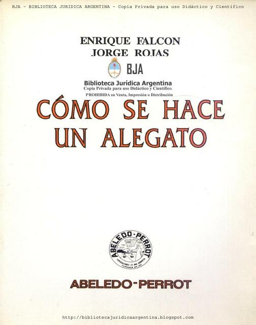 Cómo Redactar un Alegato Enrique Falcon