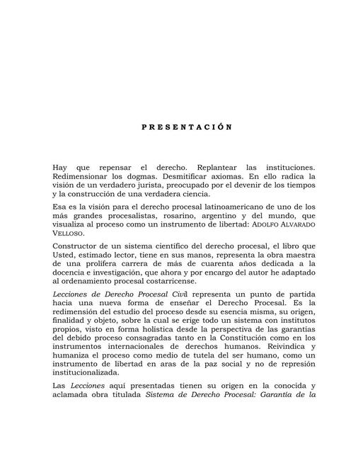 Compendio del libro Sistema Procesal Garantía de l