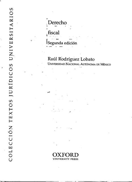 Derecho Fiscal Raúl Rodríguez Lobato