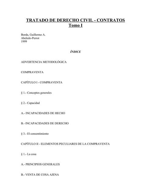 Tratado de Derecho Civil Contratos Tomo I