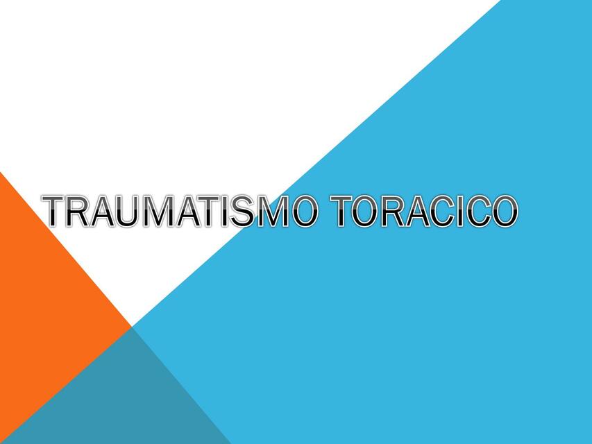 trauma toracico