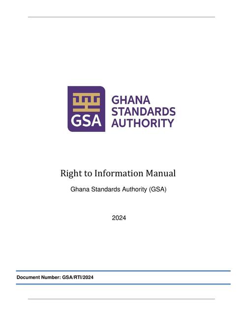 Ghana Standards Authority RTI Manual