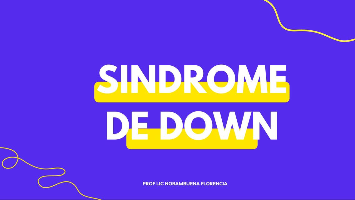 Síndrome de down 