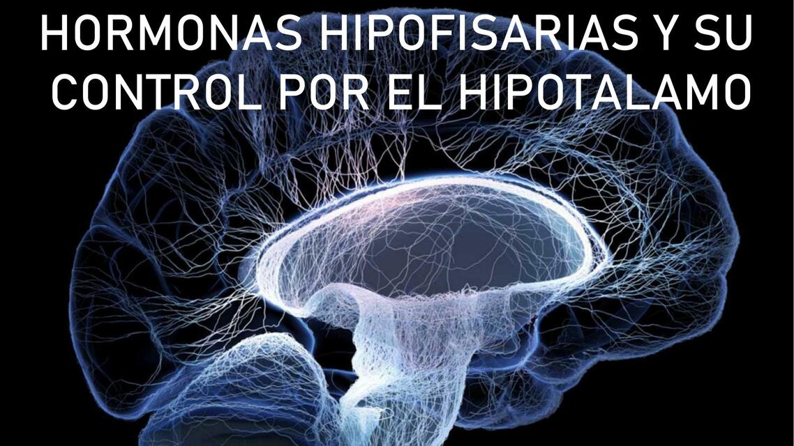 Hormonas hipofisiarias y su control por el hipotálamo 