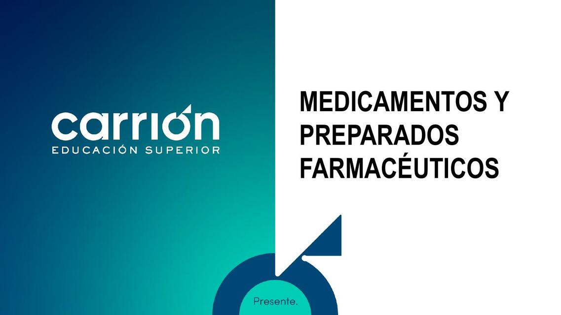 Sem 2 Medicamento y preparados farmaceuticos 1 1