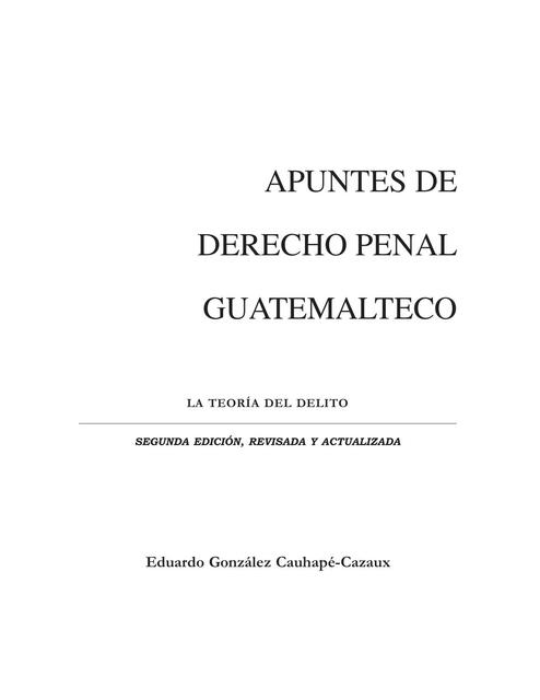 LIBRO Apuntes de Derecho Penal Guatemalteco