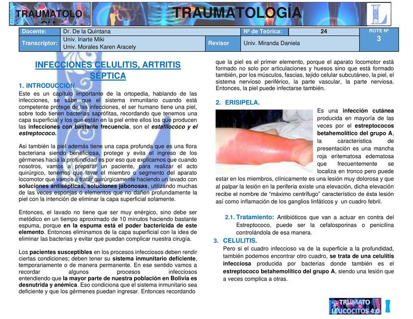 TR3 T24 Infecciones celulitis artritis septica 1