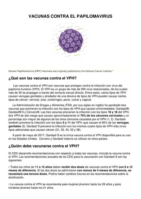 Vacunas HPV