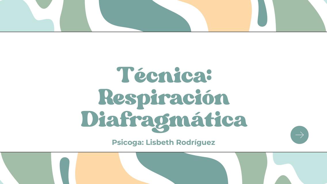 Técnica de Respiración Diafragmática