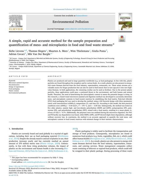 A simple rapid and accurate method for the sample