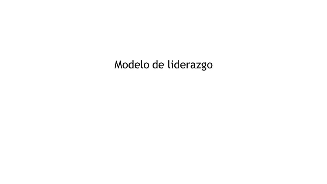 Modelo de liderazgo