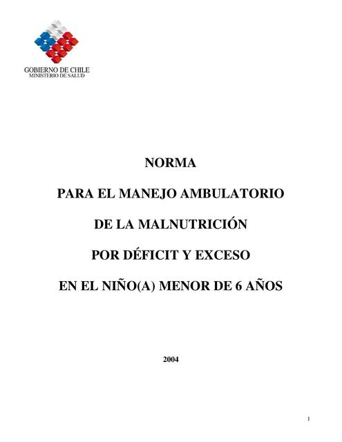 Norma Malnutricion