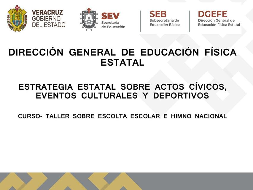 CURSO TALLER SOBRE ESCOLTA ESCOLAR E HIMNO NACIONA